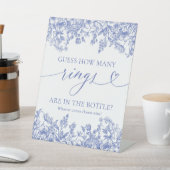  blauwe bloem raad hoeveel spelbrekers reclamebord met voetstuk (Insitu)