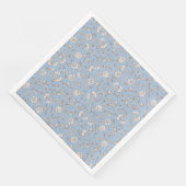 Blauwe bloem servet (Hoek)