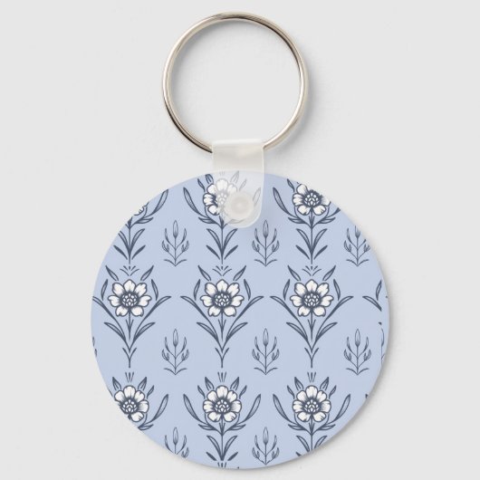 Blauwe bloem sleutelhanger (Voorkant)