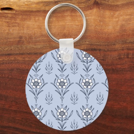 Blauwe bloem sleutelhanger (Achterkant)