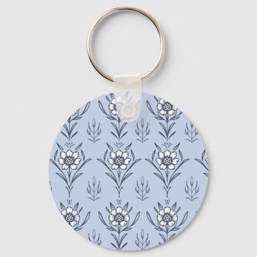 Blauwe bloem sleutelhanger (Achterkant)