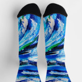 Blauwe bloem sokken (Top)