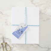 Blauwe Bloem Steekmachine Met Liefde Cadeaulabel (Met Touw)