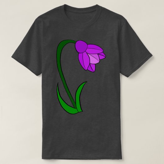 Blauwe bloem t-shirt (Design voorkant)