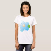 Blauwe Bloem T-shirt (Voorkant volledig)
