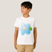Blauwe Bloem T-shirt (Voorkant volledig)