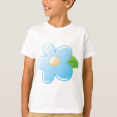 Blauwe Bloem T-shirt (Voorkant)
