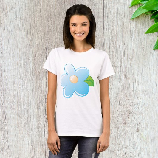 Blauwe Bloem T-shirt