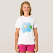 Blauwe Bloem T-shirt (Voorkant volledig)
