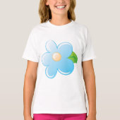 Blauwe Bloem T-shirt (Voorkant)