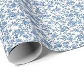 Blauwe Bloem Tapijt Cadeaupapier (Rol Hoek)