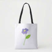Blauwe Bloem Tote Bag (Voorkant)