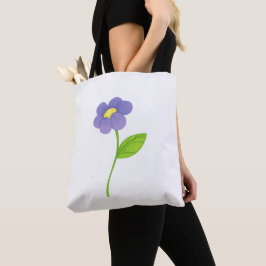 Blauwe Bloem Tote Bag