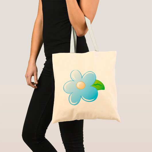 Blauwe Bloem Tote Bag