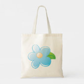 Blauwe Bloem Tote Bag (Achterkant)