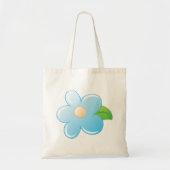 Blauwe Bloem Tote Bag (Voorkant)
