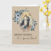 blauwe bloem | Verjaardag van een vriend | Maagd M Kaart (Gele Bloem)