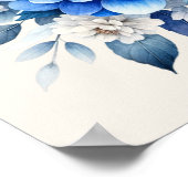 Blauwe Bloem Vlinder Cottage Poster (Hoek)