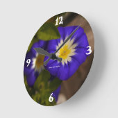 Blauwe Bloem Wandklok (Hoek)