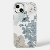 Blauwe bloem waterverf natuurlijke boho clean Case-Mate iPhone case (Achterkant)
