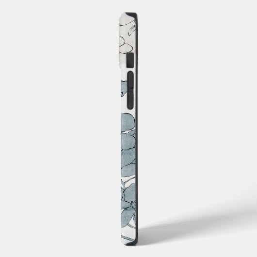 Blauwe bloem waterverf natuurlijke boho clean Case-Mate iPhone case (Achterkant / Links)