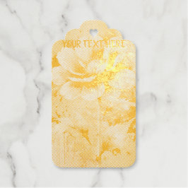 Blauwe bloem waterverfpatroon cadeaulabels