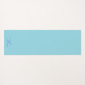 Blauwe bloem yogamat (Achterkant (horizontaal))