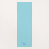 Blauwe bloem yogamat (Achterkant)