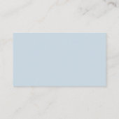 Blauwe Bloemanker Babyshower QR Code-lijst Informatiekaartje (Achterkant)