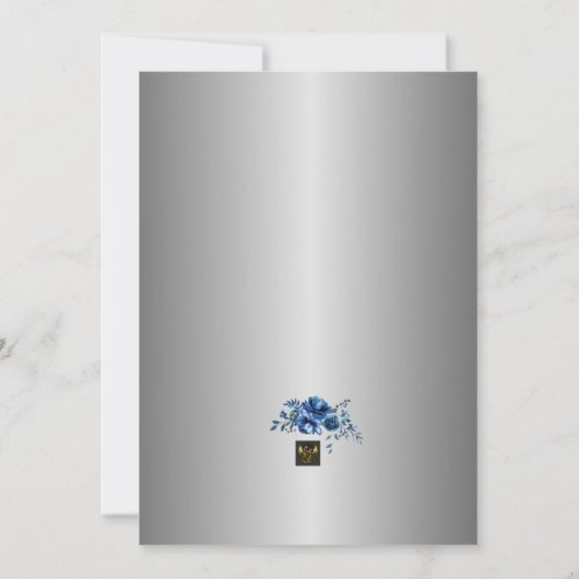 Blauwe bloemblaadjes van de liefde: Doe mee voor e Kaart (Achterkant)