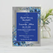 Blauwe Bloemblaadjes van Liefde: Doe mee met ons B Kaart (Staand voorkant)