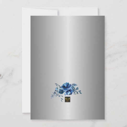 Blauwe Bloemblaadjes van Liefde: Doe mee met ons B Kaart (Achterkant)