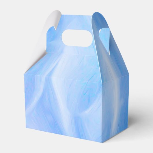 Blauwe Bloemblad Gevel Favor Doos Bedankdoosjes (Voorkant Zijde)