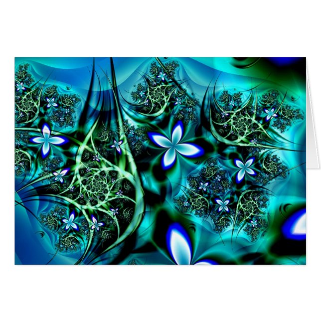 Blauwe bloemen (Voorkant Horizontaal)
