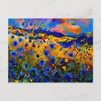 blauwe bloemen 0746 briefkaart