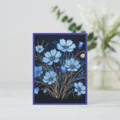 BLAUWE BLOEMEN #1 BRIEFKAART (Staand voorkant)