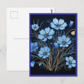 BLAUWE BLOEMEN #1 BRIEFKAART (Voorkant / Achterkant)