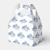 Blauwe bloemen 21e verjaardag bedankdoosjes (Achterkant)