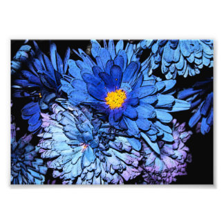Blauwe bloemen 7x5 foto afdruk