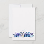 Blauwe Bloemen Aankondiging (Achterkant)