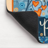  Blauwe Bloemen Aanwezigheid Inspirerende Inspirat Muismat (Hoek)