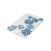 Blauwe Bloemen Abstract  Badmat (Gekanteld)