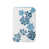 Blauwe Bloemen Abstract  Badmat (Voorkant Verticaal)