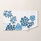 Blauwe Bloemen Abstract Handdoek (Handdoek)