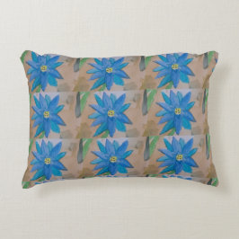 Blauwe Bloemen Accentkussen Accent Kussen