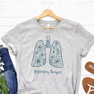 Blauwe Bloemen Ademhalingstherapeut T-shirt