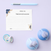 Blauwe Bloemen Advies voor Koppel Bruidsfeest Kaar Flyer (Enkel)