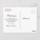 Blauwe Bloemen afstuderen Dank u Briefkaart (Achterkant)