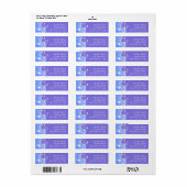 Blauwe bloemen Avery Label (Full Sheet)