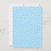 Blauwe Bloemen Baby Shower Uitnodiging (Achterkant)